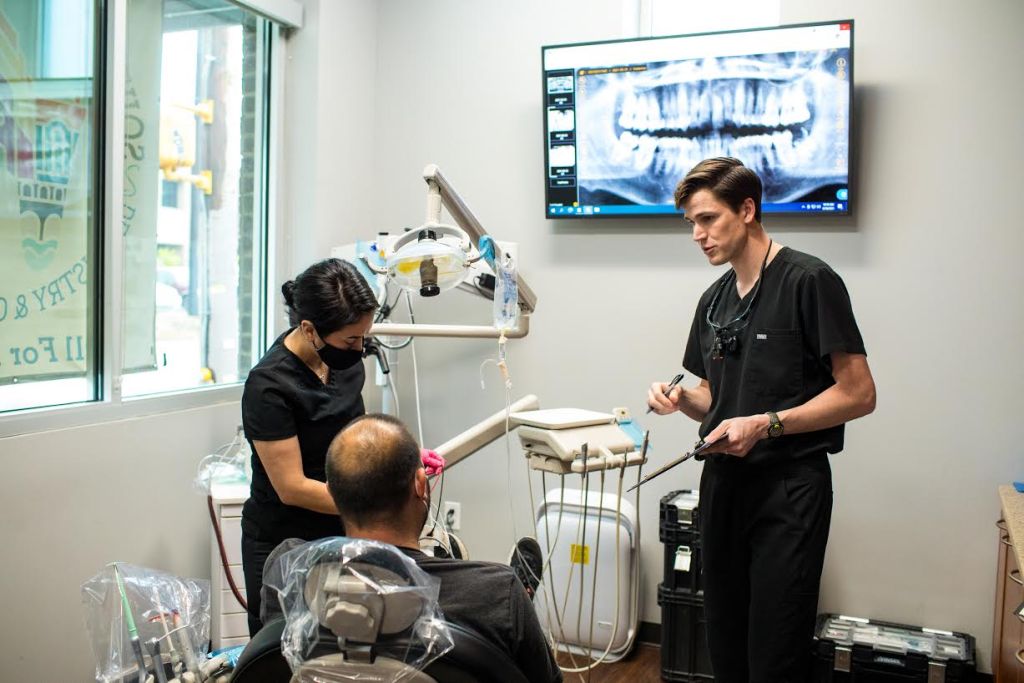 On-site dental surgery with continuous patient monitoring